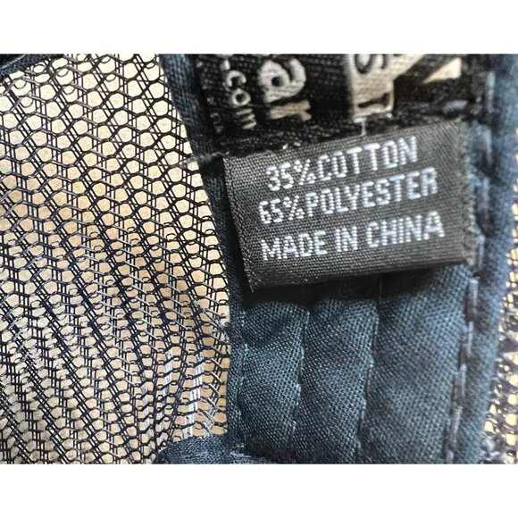 New York Cooper Tires Trucker Hat Adjustable Blue & Tan Baseball Cap - Picture 4 of 5